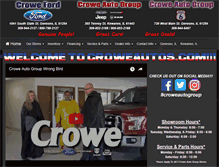 Tablet Screenshot of croweautos.com